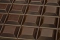 Dark chocolate squares Royalty Free Stock Photo