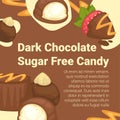 Dark chocolate sugar free candy shop advertisement