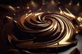 Dark chocolate swirl. Generate Ai Royalty Free Stock Photo