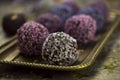 Dark chocolate truffle Royalty Free Stock Photo
