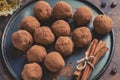 Dark chocolate truffles Royalty Free Stock Photo