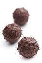 Dark chocolate truffles Royalty Free Stock Photo