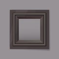 Dark chrome metal frame blank Royalty Free Stock Photo