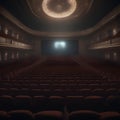 dark Cinema hall, AI-generatet