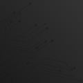Dark circuit. Black abstract background of digital technology. New technologies in design. Computer network. Volumetric lines. Com Royalty Free Stock Photo