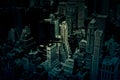 Dark City Buildings Background Texture Royalty Free Stock Photo