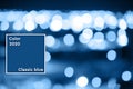 Dark classic blue bokeh background