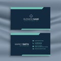 Dark clean business card template