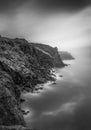 Dark Cliffs, Pentire Point, Cornwall Royalty Free Stock Photo