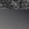 Dark cloud with raining isolated on checkered background. Transparent rain sky effect. Realistic sto