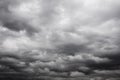 Dark cloud rainy season storm gloomy from high depression darkness cover the sky looks scary Royalty Free Stock Photo