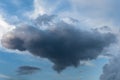 Dark cloud in a reminiscent of heart. Royalty Free Stock Photo