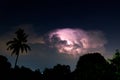 Dark cloud storm with thunder before raining Royalty Free Stock Photo
