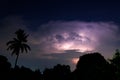 Dark cloud storm with thunder before raining Royalty Free Stock Photo
