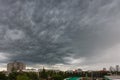 Dark clouds asperatus over Kaliningrad