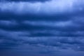 Dark clouds, the beginning of a hurricane Royalty Free Stock Photo