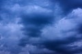 Dark clouds, the beginning of a hurricane Royalty Free Stock Photo