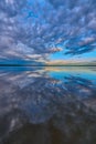 Dark clouds  coming  in over the lake Royalty Free Stock Photo