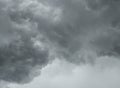 The dark clouds on dramatic sky background before the rainy weather Royalty Free Stock Photo