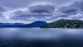 Dark Clouds and a Flock of Birds during a Ferry trip between Horseshoe Bay and Sechelt