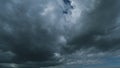 Dark Clouds Landscape. Natural Rainy Dark Sky. Cloudy Day. Puffy Forming Cloudscape. Royalty Free Stock Photo
