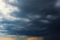 Dark clouds loom ominously overhead Royalty Free Stock Photo