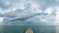 Dark clouds over the Black Sea Royalty Free Stock Photo