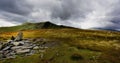 Slate cairn on Bowscale Fell Royalty Free Stock Photo