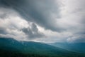 Dark clouds over the Blue Ridge Mountains in Shenandoah National Royalty Free Stock Photo