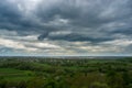 Dark clouds over the city of Ivano-Frankivsk Royalty Free Stock Photo