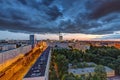 Dark clouds over downtown Berlin