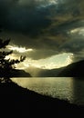 Dark clouds over the fjord - Norway Royalty Free Stock Photo