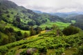 Dark clouds over High Tiberthaite Royalty Free Stock Photo