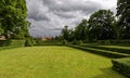 Dark clouds over the lawn