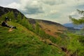 Dark clouds over Maiden Moor Royalty Free Stock Photo