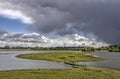 Dark clouds over a nature reserve