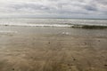 Dark clouds over ocean