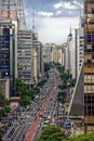 Dark clouds over the Paulista avenue in Sao Paulo city