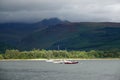 Dark clouds over Scottish Mountain Royalty Free Stock Photo