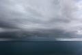 Dark clouds over sea Royalty Free Stock Photo