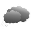 Dark clouds with rain as weather icon Royalty Free Stock Photo