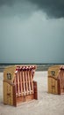 Dark clouds rolling in - Timmendorfer Strand, Insel Poel, Germany Royalty Free Stock Photo