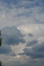 Dark clouds in sky bringing Rain and Storm germany Royalty Free Stock Photo