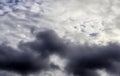 Dark clouds in the sky right before an upcoming storm Royalty Free Stock Photo