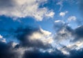 Dark clouds in the sky right before an upcoming storm Royalty Free Stock Photo