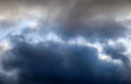 Dark clouds in the sky right before an upcoming storm Royalty Free Stock Photo