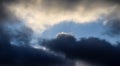 Dark clouds in the sky right before an upcoming storm Royalty Free Stock Photo