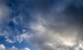 Dark clouds in the sky right before an upcoming storm Royalty Free Stock Photo