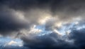 Dark clouds in the sky right before an upcoming storm Royalty Free Stock Photo