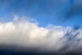 Dark clouds in the sky right before an upcoming storm Royalty Free Stock Photo